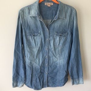 Nine West Jean style long sleeve button down